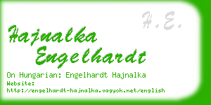 hajnalka engelhardt business card